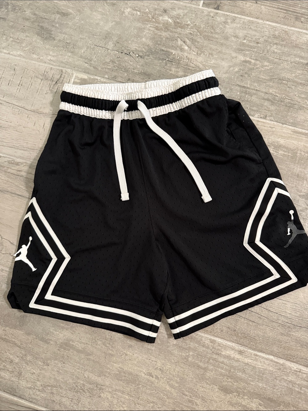 Nike Jordan Dri Fit  Black and White Athletic Kids Shorts